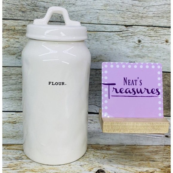 Rae Dunn Artisan Collection By Magenta Typewriter Front 10.5"Tall FLOUR Canister